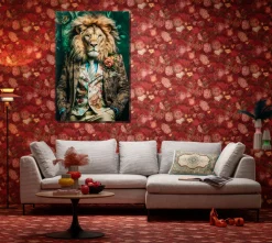 Glasbild Mister Lion 150x100cm