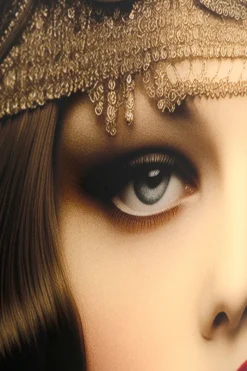 Glasbild Muse Art Nouveau 100x100cm