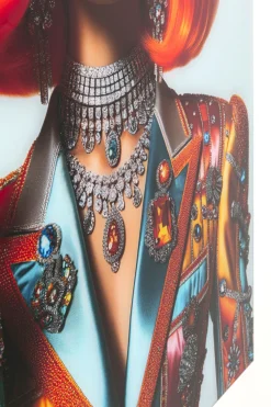 Glasbild Muse Posh 100x100cm