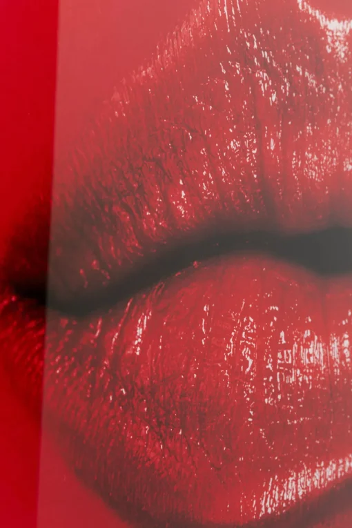 Glasbild Red Lips 120x80cm