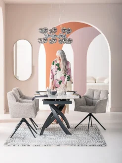 Hängeleuchte Atomic Balls Silber Ø74cm