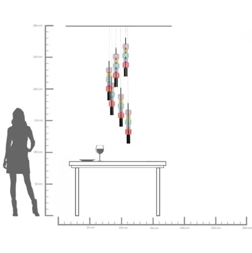 Hängeleuchte Candy Bar Colore Ø41cm