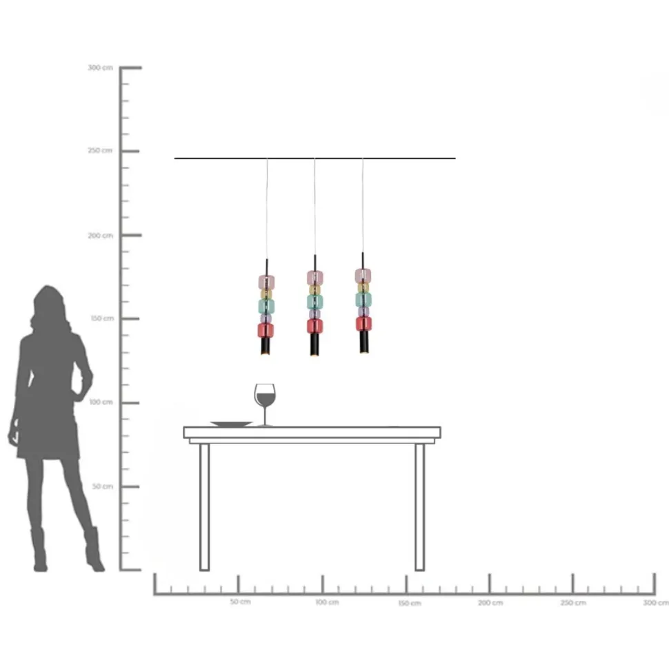 Hängeleuchte Candy Bar Colore 70cm