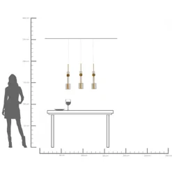 Hängeleuchte Candy Bar Gold 70cm