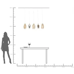 Hängeleuchte Diamond Fever Dining Brass 110cm