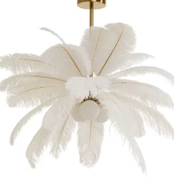 Hängeleuchte Feather Palm Weiß Ø87cm