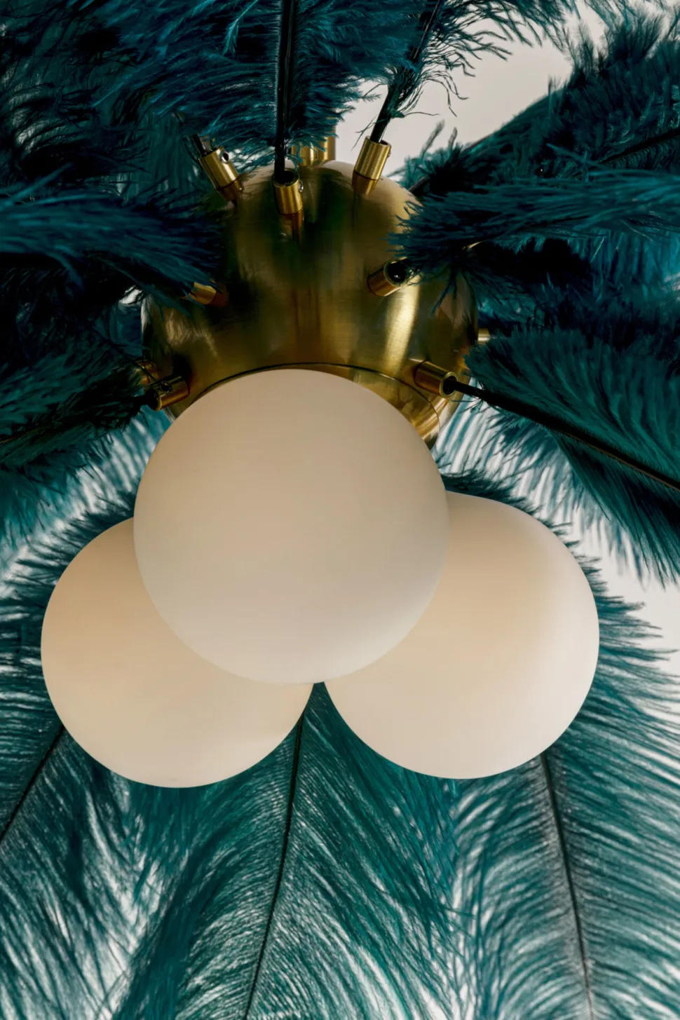 Hängeleuchte Feather Palm Grün Ø87cm