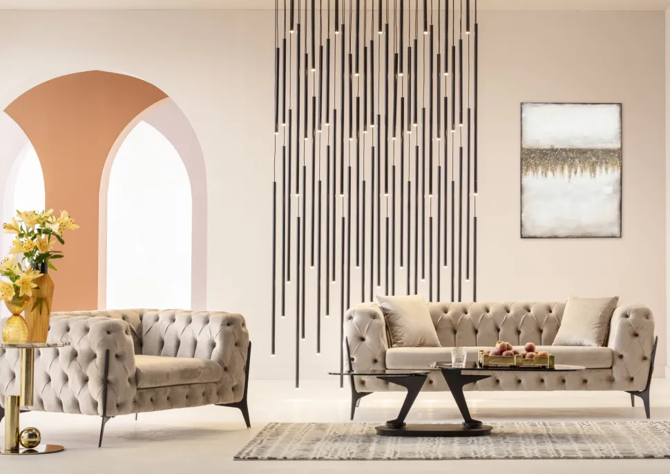 Hängeleuchte Living Vegas Deluxe Schwarz Matt LED