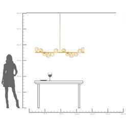 Hängeleuchte Scala Balls Brass 155cm