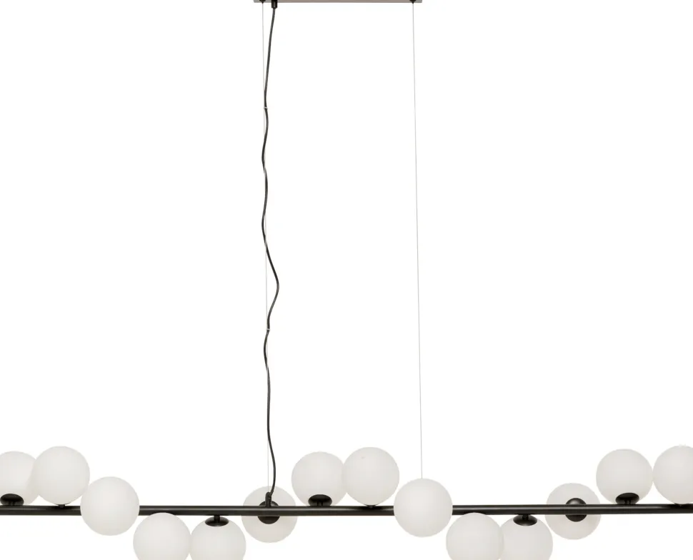 Hängeleuchte Scala Balls Milky Schwarz 150cm