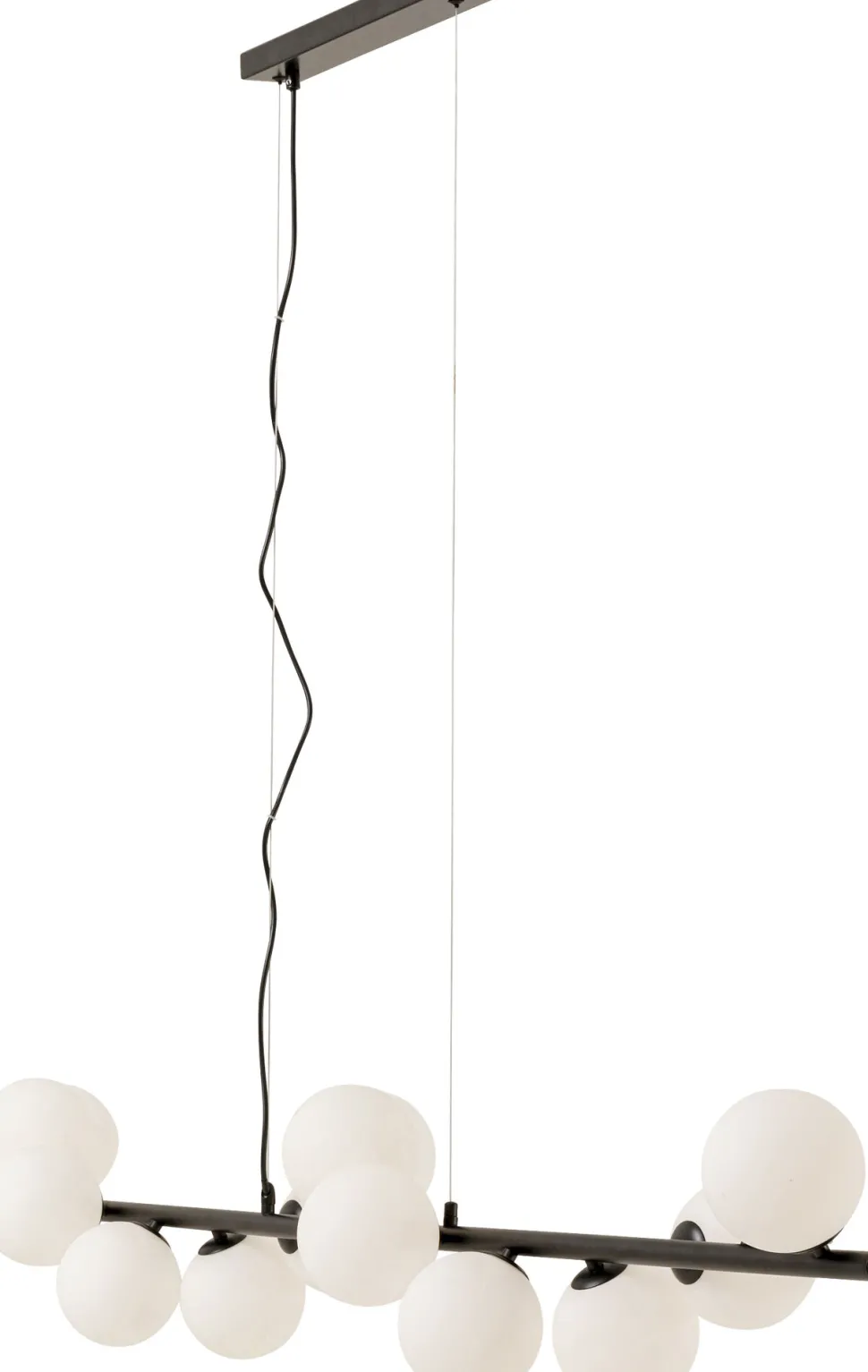Hängeleuchte Scala Balls Milky Schwarz 150cm