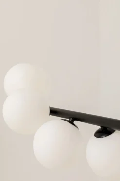 Hängeleuchte Scala Balls Milky Schwarz 150cm