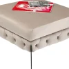 Hocker Bellissima Velvet Taupe 80cm