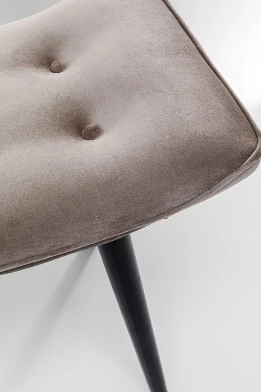 Hocker Black Vicky Velvet Grau 46x59cm