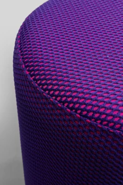 Hocker Jody Lila Mesh Schwarz Ø35cm