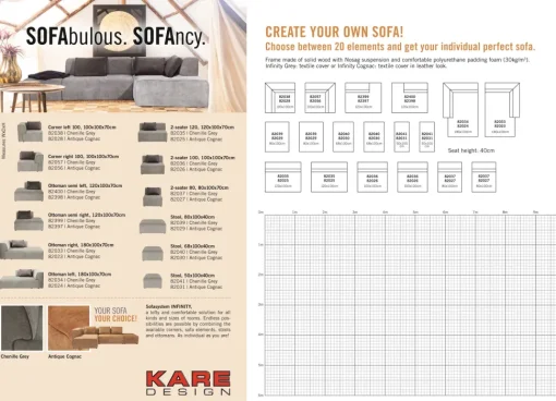 Infinity Ecke 100 Elements Grau Links