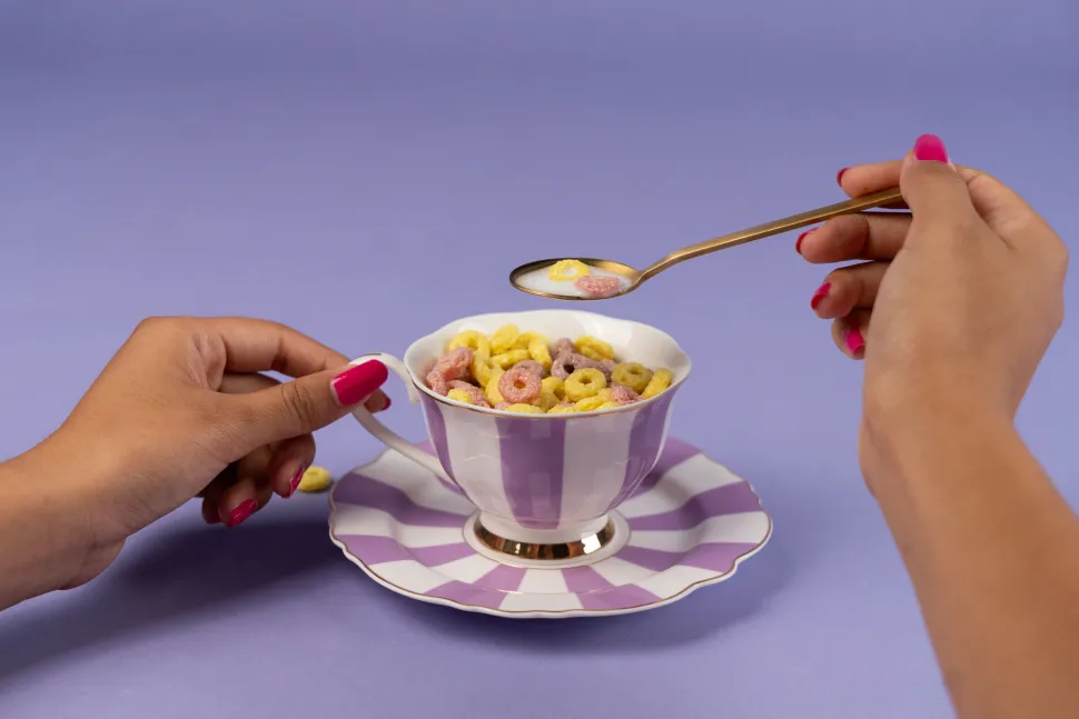 Kaffeetasse Harlequin Lila (2/tlg.)