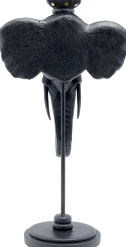Kerzenständer Elephant Head Schwarz 49cm