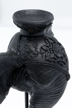 Kerzenständer Elephant Head Schwarz 49cm