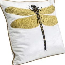 Kissen Glitter Dragonfly Weiß 40x40cm