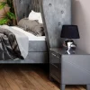 Kommode Klein Luxury Push 2 Schübe Grau