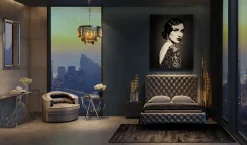 Kommode Klein Luxury Push 2 Schübe Grau