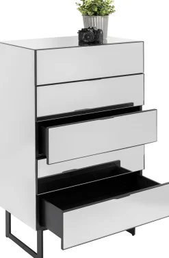 Kommode Soran 5 Schübe Schwarz 65x114cm