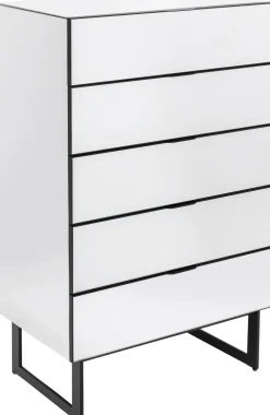 Kommode Soran 5 Schübe Schwarz 65x114cm