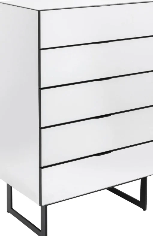 Kommode Soran 5 Schübe Schwarz 65x114cm