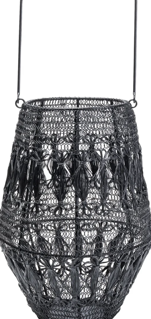Laterne Hayat Schwarz 33cm