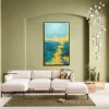 Leinwandbild Jardin Blau 125x215cm