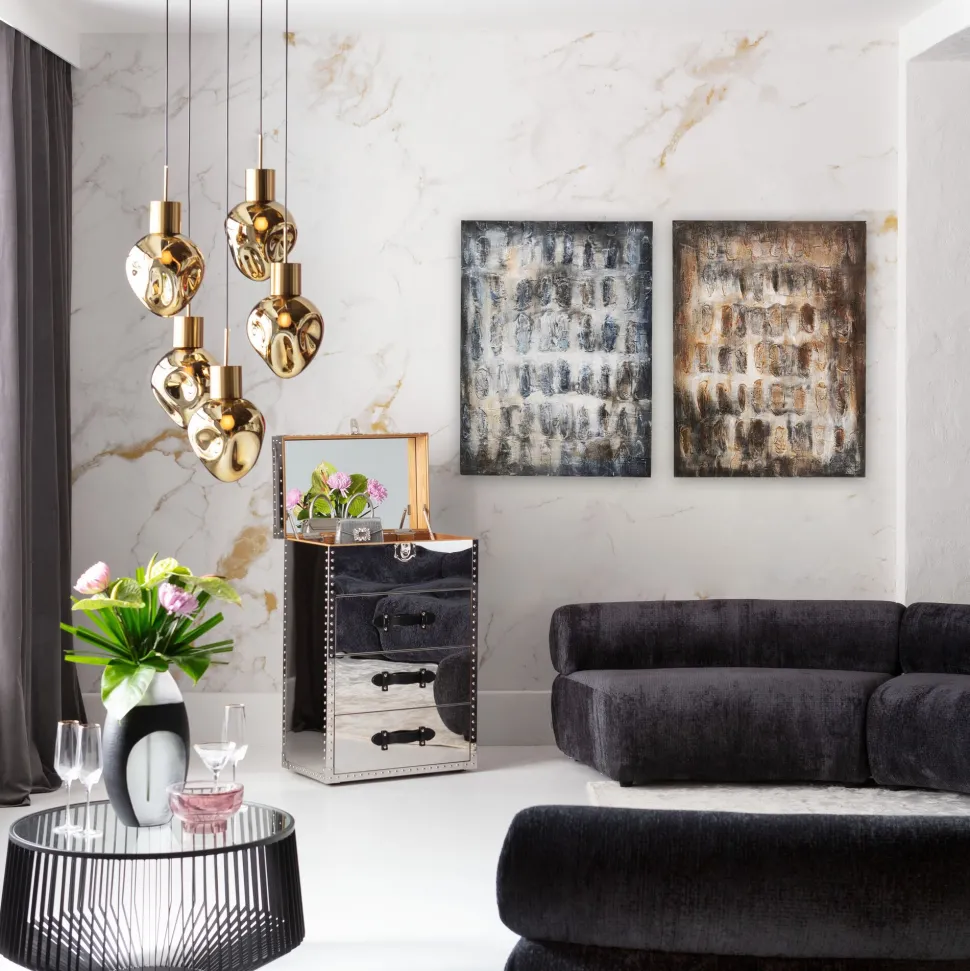 Leinwandbild Shadows Braun 90x120cm