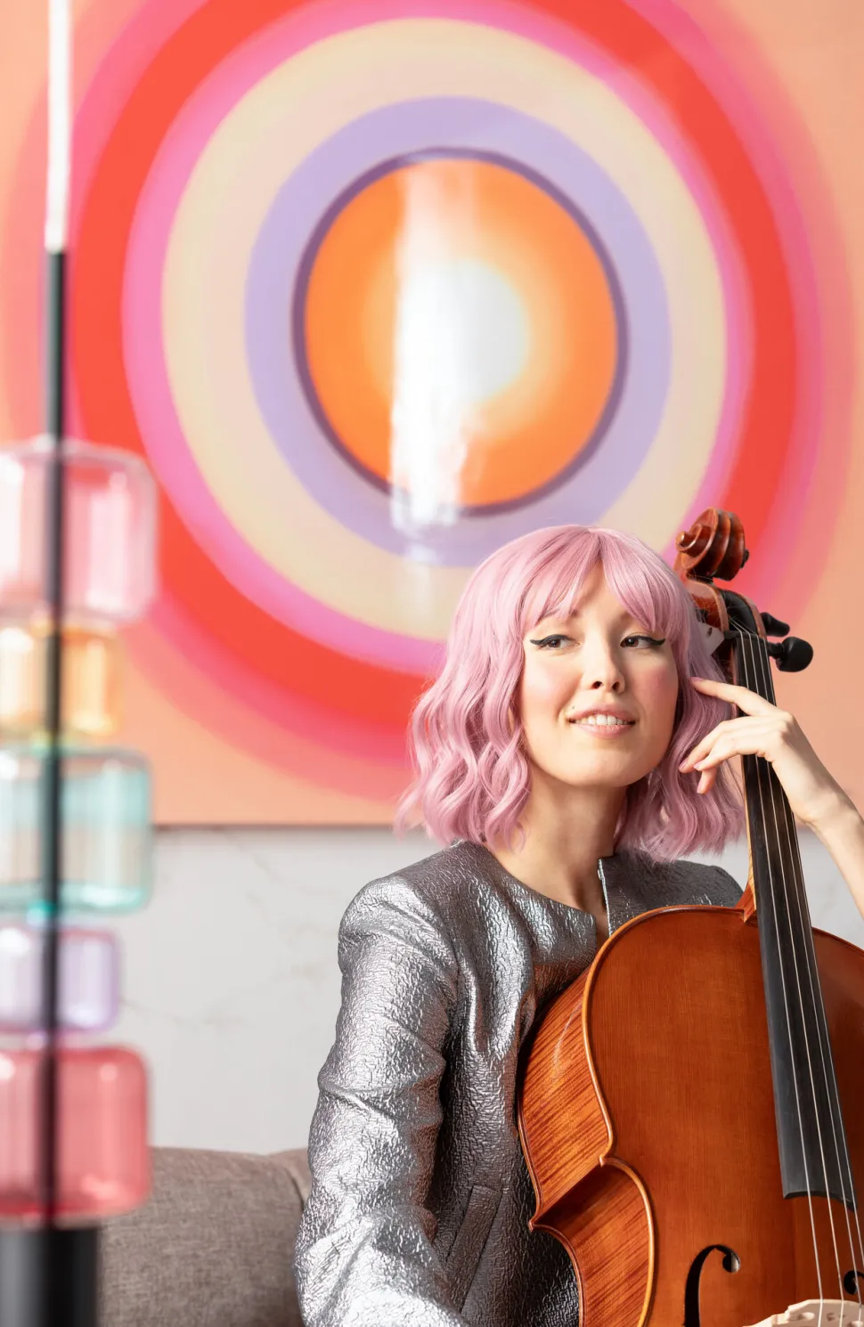 Leinwandbild Tendency Circle Pink 120x120cm