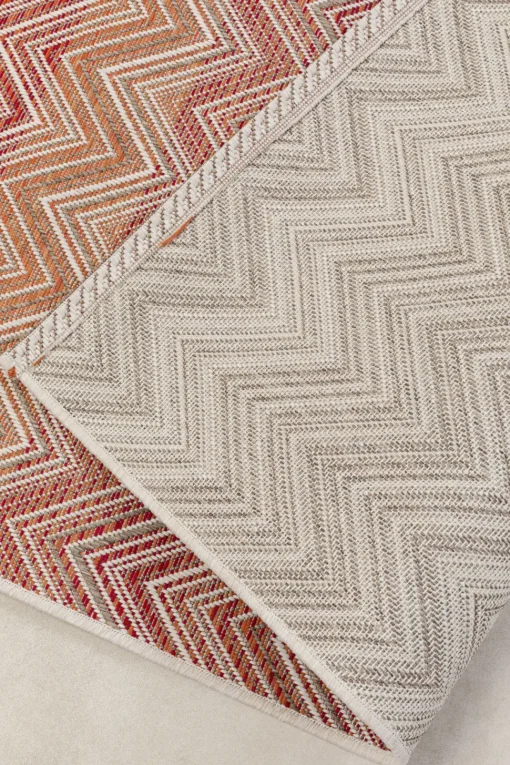 Outdoor Teppich Zigzag Rot 230x330cm