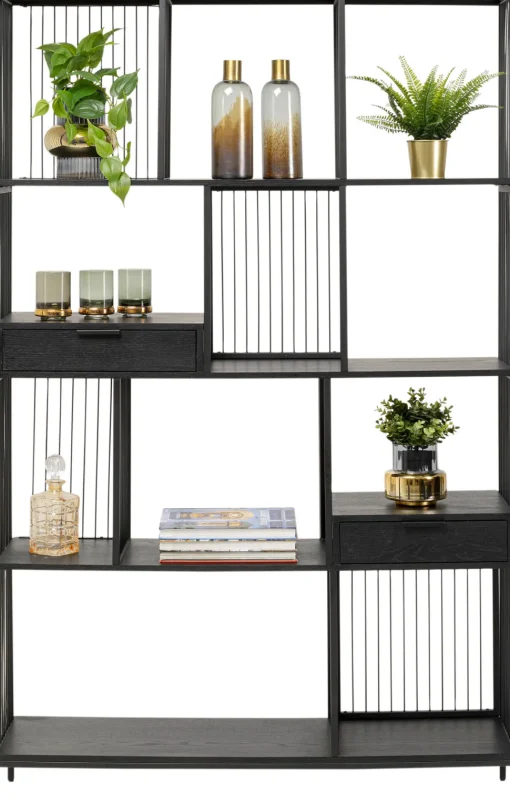 Regal Bologna Schwarz 125x200cm