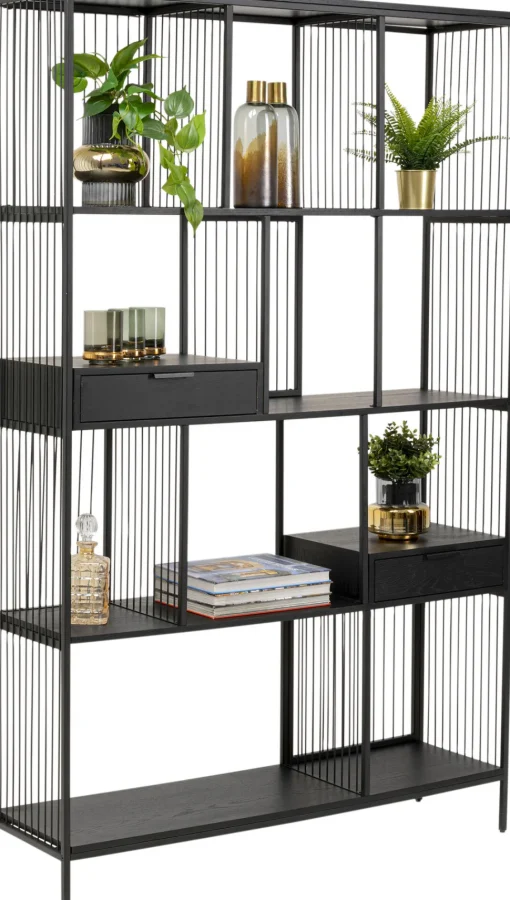 Regal Bologna Schwarz 125x200cm