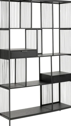 Regal Bologna Schwarz 125x200cm