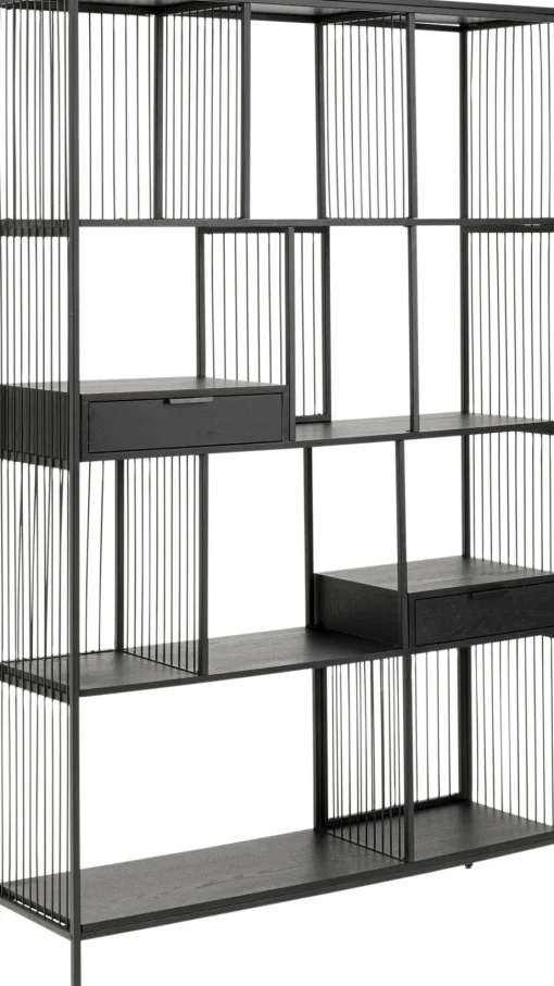 Regal Bologna Schwarz 125x200cm