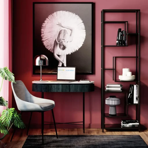 Regal Loft Schwarz 60x195cm
