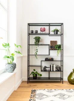 Regal Loft Schwarz 115x195cm