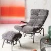 Sessel + Hocker Vienna Swing Grau