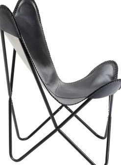 Sessel California Leder Schwarz