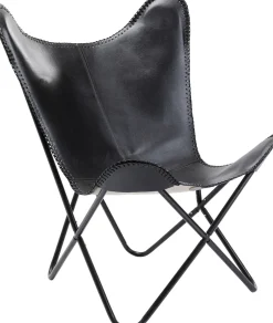 Sessel California Leder Schwarz