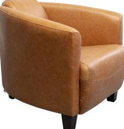 Sessel Cigar Lounge Smart Leder Hellbraun