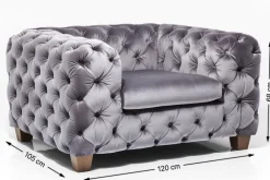 Sessel Desire Silbergrau