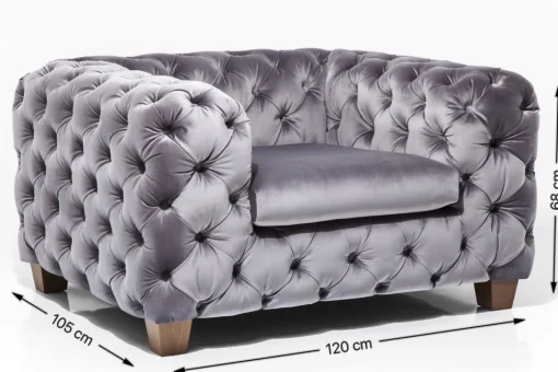 Sessel Desire Silbergrau
