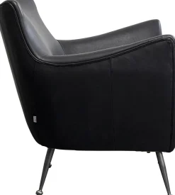 Sessel Goldfinger Smart Leder Schwarz