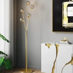 Sideboard Cracked Weiß Gold 165x80cm