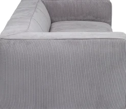 Sofa Cubetto Cord 3-Sitzer Hellgrau 220cm
