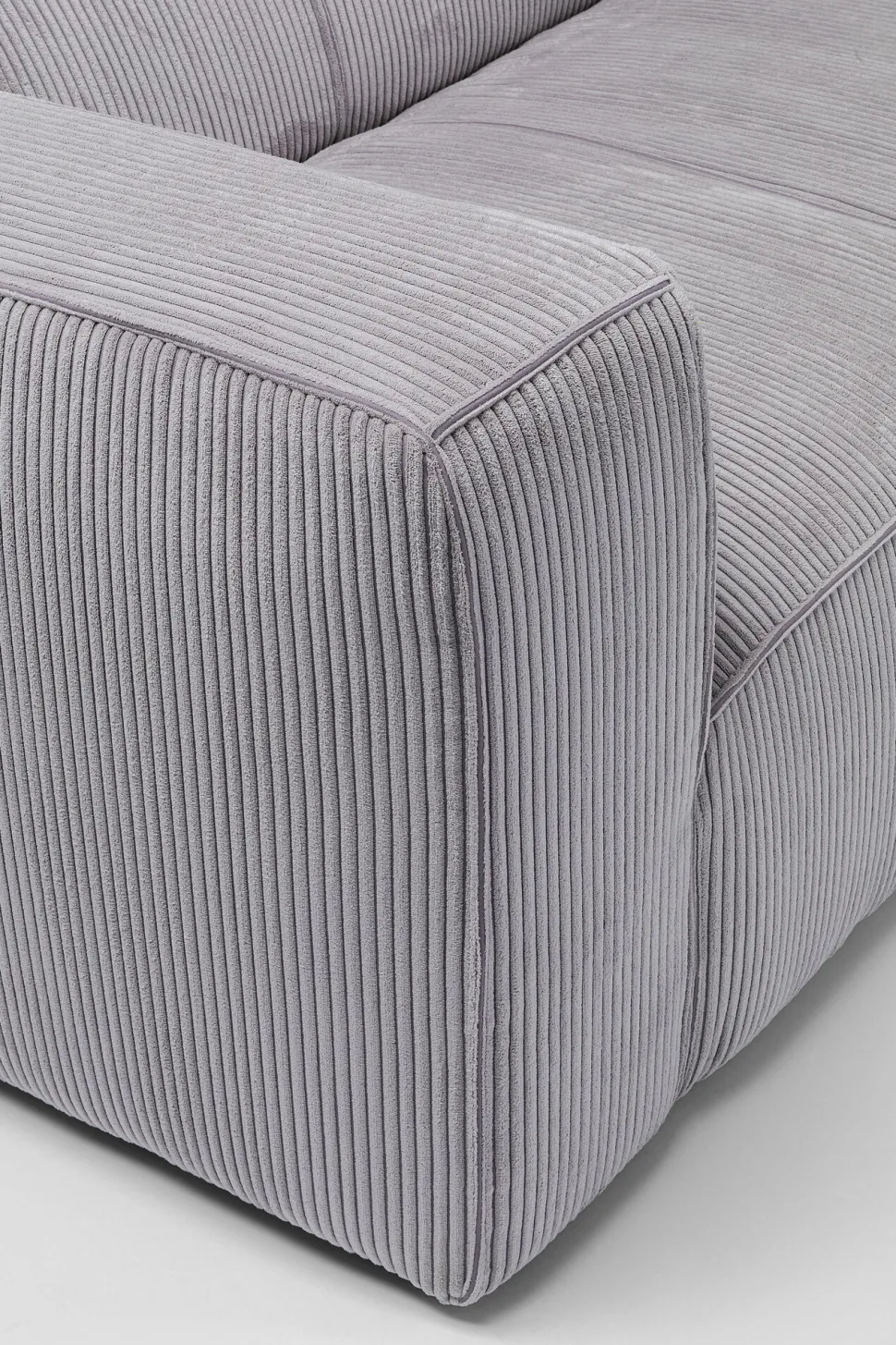 Sofa Cubetto Cord 3-Sitzer Hellgrau 220cm